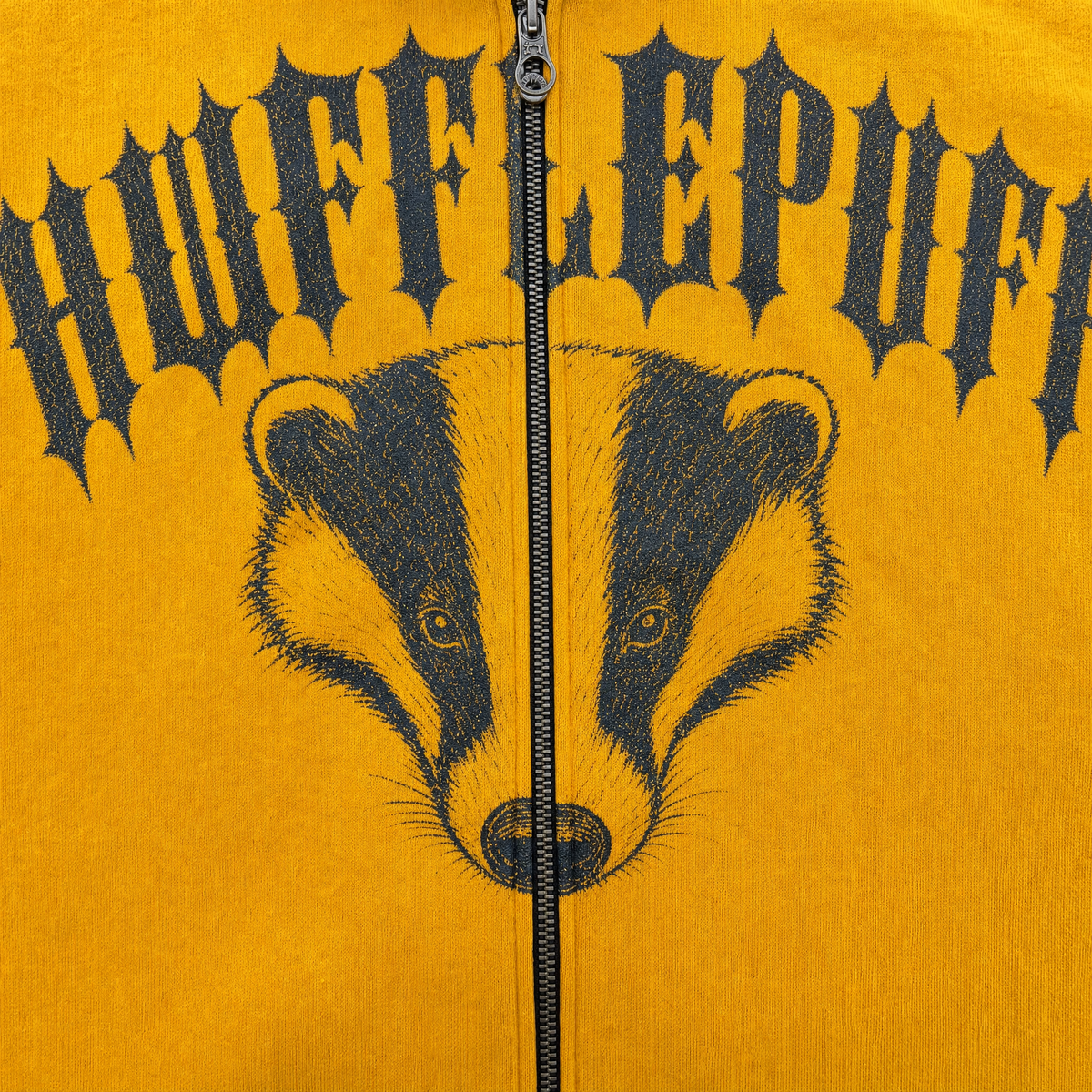 Hufflepuff chest print close-up