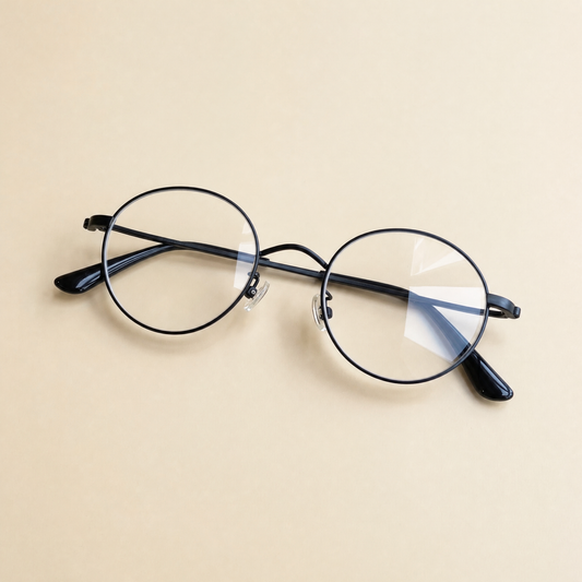 Round wire-rim glasses
